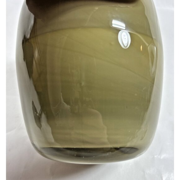 Glass.ful Votive Candle Holder Olive Green Handblown Cased Glass Canadian - Picture 4 of 9